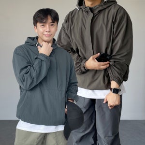 반집업바람막이 아노락후드 커플바람막이
