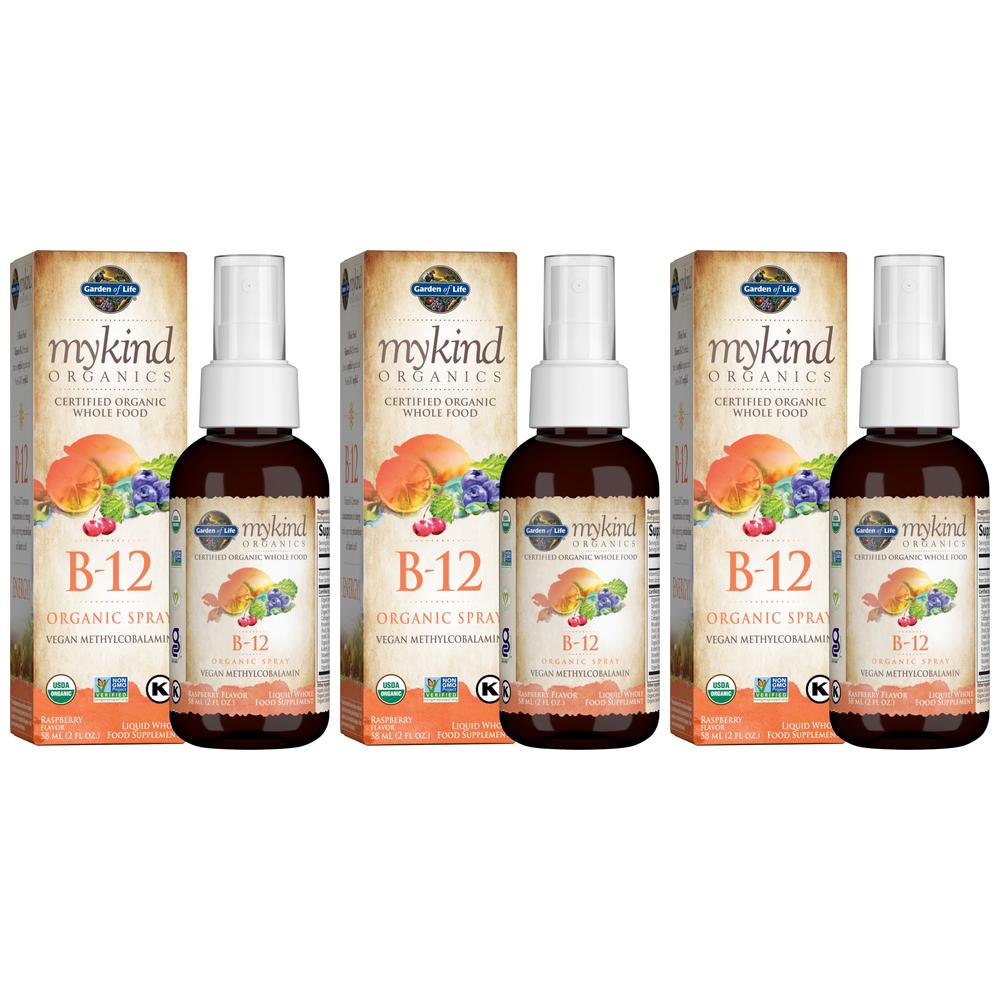 <b>Garden of Life Vitamin B12</b> 메틸코발라민 500mcg 액상형 3통