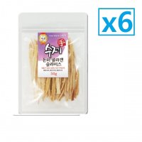 애견 강아지 수제 육포 간식 콜라겐 영양 50g 6개입