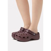 Crocs 크록스 클래식 플랫폼 뮬 다크 체리 여성슬리퍼