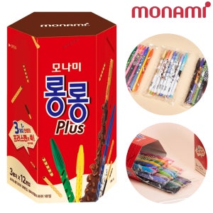 모나미 롱롱 플러스 Plus 빼빼로 한정판 선물 프러스펜 36색 세트