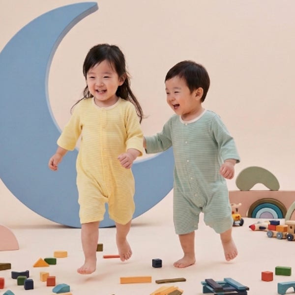 5+1 여름 가을 우주복 긴팔 반팔 7부 신생아 출산 선물 돌 옷 6개월 모달