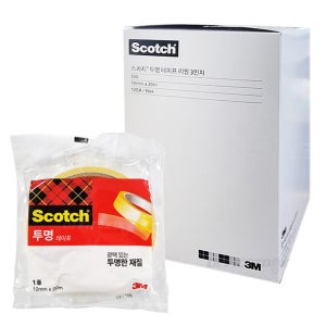 3M 스카치 다용도 테이프 550R 12x20M 3인치 12개 1갑 리필 MB