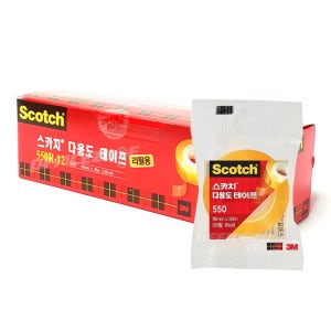 3M 스카치 다용도 테이프 550R 18x30M 12개 1갑 리필 12롤 MB