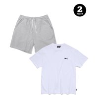 예일 반팔 반바지 23SS ONEMILE WEAR SMALL ARCH TEE SWEAT SHORTS SET WHITE GRAY