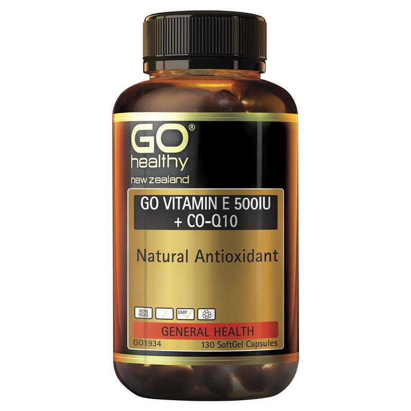 뉴질랜드 <b>고헬씨</b> GO Healthy 비타민E 500IU + 코큐텐 130캡슐