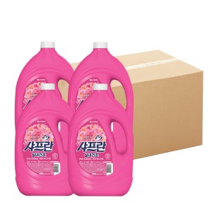 샤프란 실내건조 3.1LX4개입(1박스) 향기좋은 핑크 아로마 코튼 섬유유연제