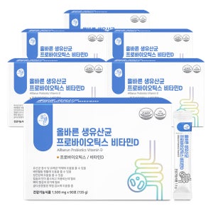 올바른 생유산균 프로바이오틱스 비타민D 90포, 6개