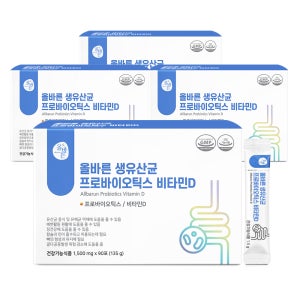 올바른 생유산균 프로바이오틱스 비타민D 90포, 4개