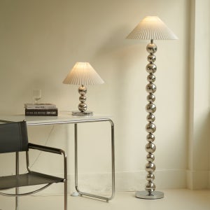 스피아노 버블 크롬 스탠드 조명 세트 (LED 8W 전구 포함)