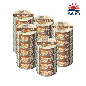 옵티원 고양이 간식캔 노령묘 연어+아마씨, 90g, 24개