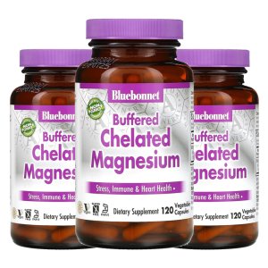 블루보넷 킬레이트 마그네슘 120정3통 Buffered Chelated 블루땡땡킬레이트