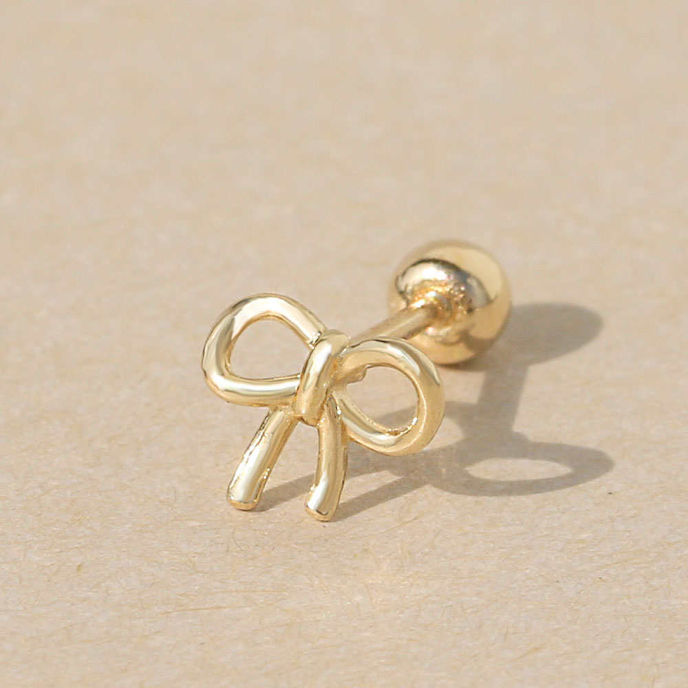 14k 라인 시리즈 리본 피어싱