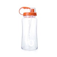 10 CELSIUS 대용량 빨대물통 클리어오렌지 2L 10도씨 대용량 트라이탄물통 2000ml