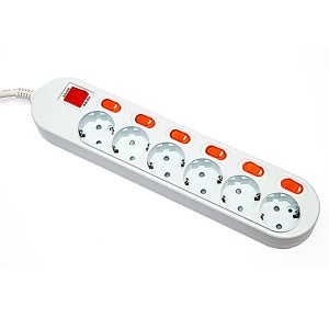 미주 개별 멀티탭 6구 MJM16SW-06 1.5m 3m 5m