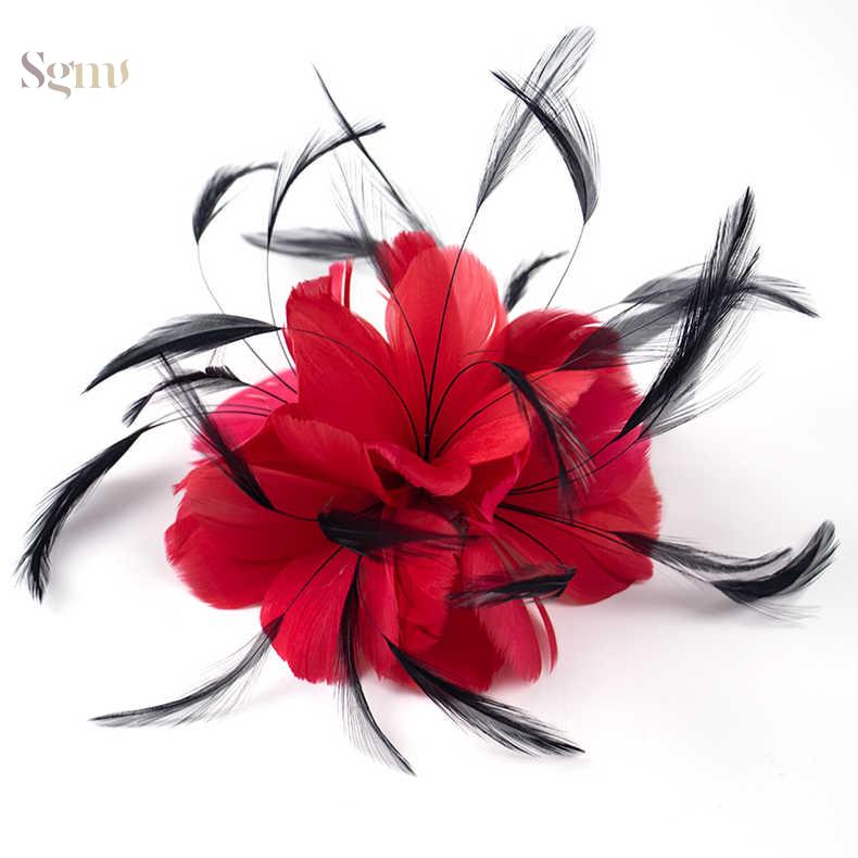 카니발 깃털 솜털 머리 장식 거위 공예품 액세서리 코사지 꽃 웨딩