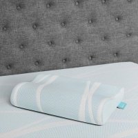 Tempur-Pedic 템퍼-브리즈 쿨링 넥 메모리 폼 미디엄 펌 필로우 화이트