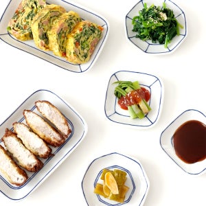 도자기 종지 코발트블루 두줄사각 찬기 6종 아소반 BIEL