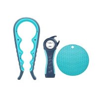 병뚜껑 오프너 캔 오프너 멀티 사이즈 Multi Function Bottle Opener Blue