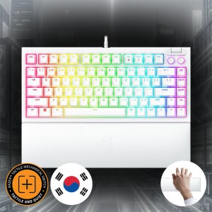 레이저코리아 블랙위도우 V4 75% 커스텀 게이밍 키보드 화이트(한글), 오렌지축