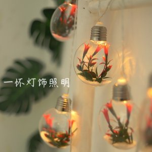 식탁등 낭만적 인 LED 조명 끈 인공 꽃 전구 빛 마이크로 풍경 창조적 결혼식 장식 가정 휴일 교수형