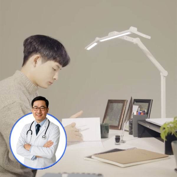 룩스베러 책상 스탠드 삼성 멜라토닌 led 시력보호 와이드 공부 책상조명 독서등 01WC