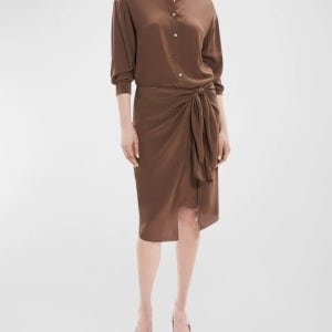 띠어리 사롱 드레이프 셔츠드레스 Theory Sarong Wrap-Skirt Shirtdress