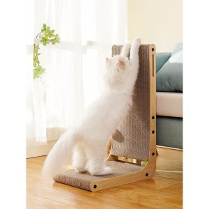 고양이벽스크래쳐 고양이 벽 스크래쳐 대형 상자 평판 장난감 수직 원목 기둥