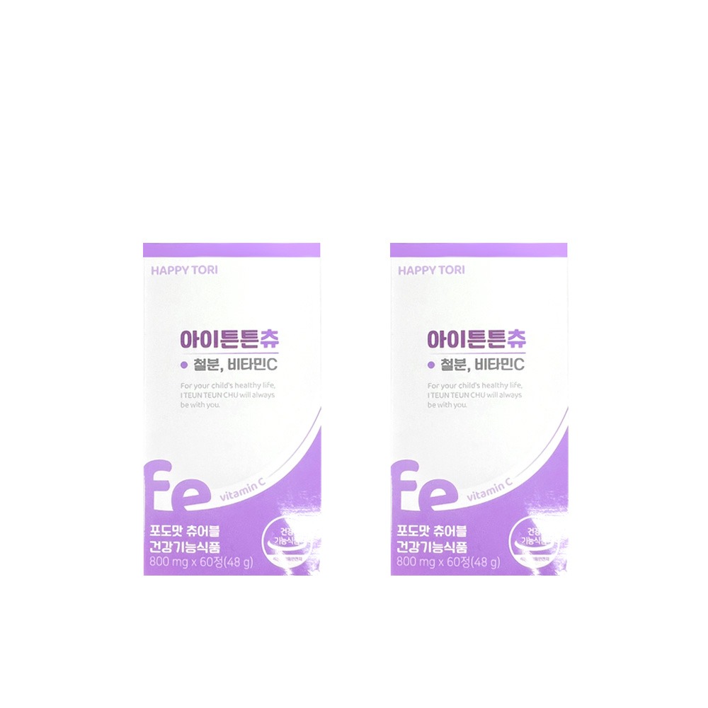 해피토리 아이튼튼츄 철분 비타민 C 800mg x 60정 1+1 in