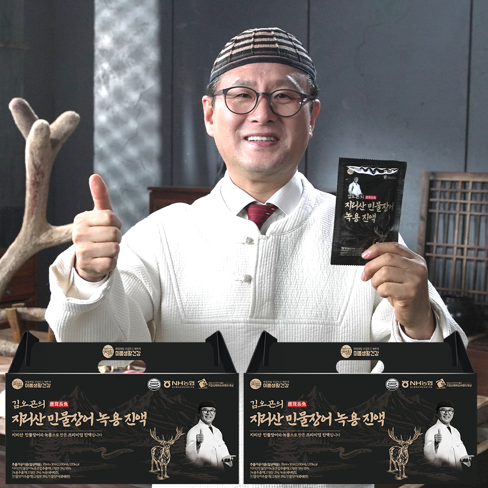 미쁨<b>생활건강</b> 장어즙 <b>김오곤</b> 장어 진액 엑기스 녹용즙 30포, 3개