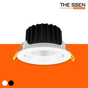 더쎈LED 초이스 타공90mm(4인치) COB 일체형 화이트/블랙 12W 다운라이트 플리커로우 동성조명