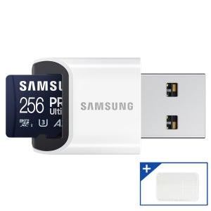 삼성 마이크로 SD카드 256GB 블랙박스 메모리 PRO Ultimate 리더기 케이스