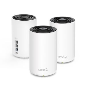 티피링크 Deco XE75 (3팩) 65+평 Wi-Fi 6E 메시 와이파이 유무선 인터넷 공유기