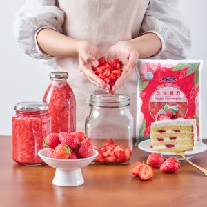 스노베리 국내산 딸기청 카페 딸기 과일 라떼 에이드 1kg+1kg