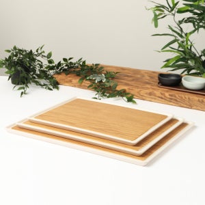 지코 논슬립쟁반 우드 사각 옐로우 (중) 400x300