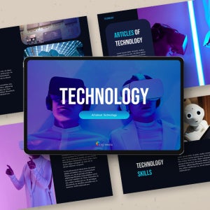 테크놀러지 디자인 파워포인트 PPT 템플릿 (IT, 인공지능, 정보, 로봇, 기술, 혁신)