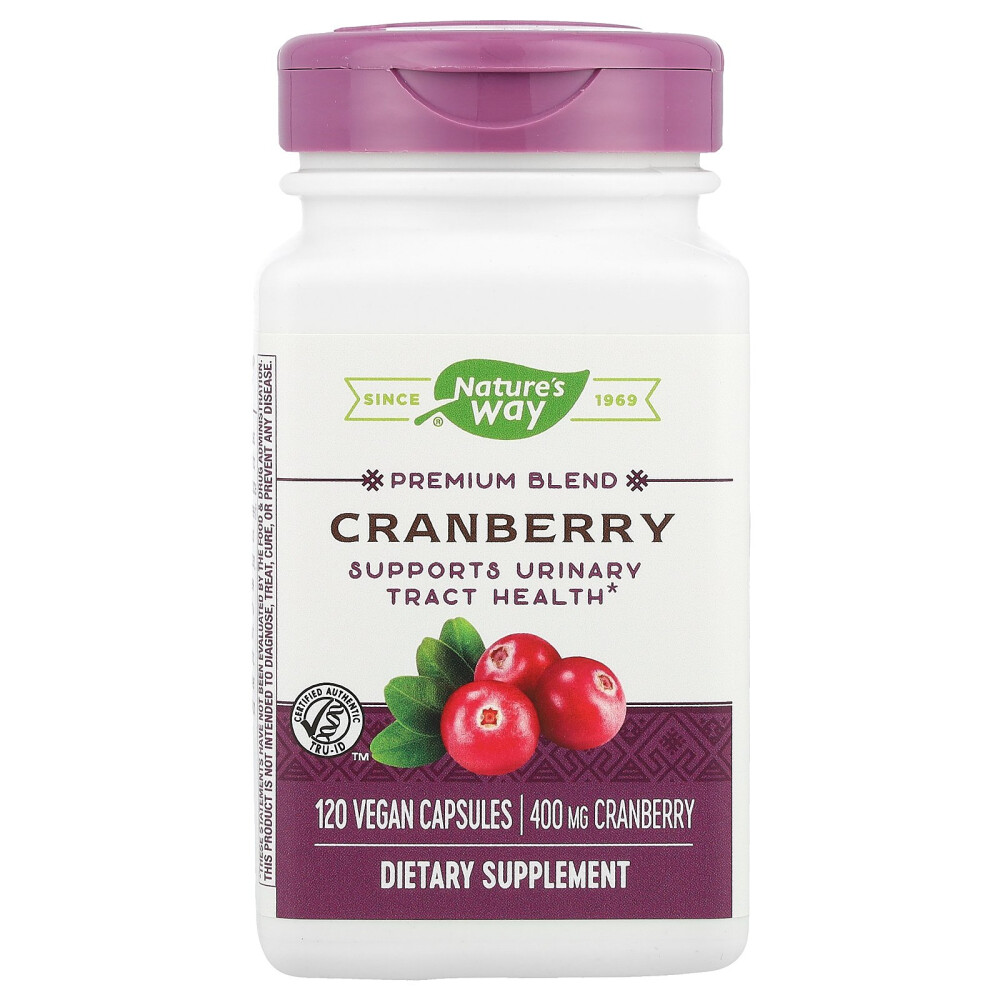 (아이허브) <b>네이처스웨이 크랜베리</b> 400mg 베지 캡슐 120정 해외직구
