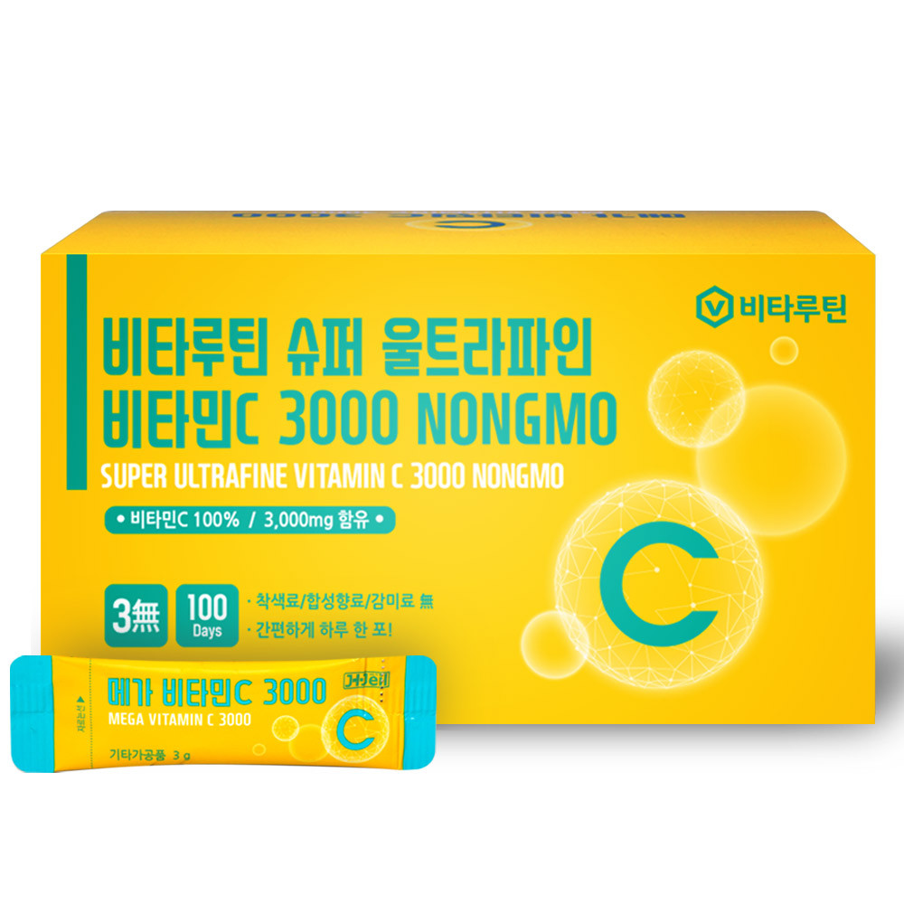 5+1 비타루틴 슈퍼울트라파인 비타민C 3000mg NONGMO 100포 순수고함량비타민씨