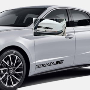 쏘나타 사이드미러 & 바디포인트 데칼스티커-NO.858(LF YF NF DN8 뉴라이즈 디엣지)- 자동차스티커 차량용 흠집 스크래치 가림 스티카