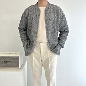 남자 가디건 봄 가을 오버핏 헨리넥 가벼운 니트 집업가디건 4color