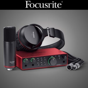포커스라이트 스칼렛 2i2 스튜디오 4세대 오디오 인터페이스 마이크 헤드폰 패키지