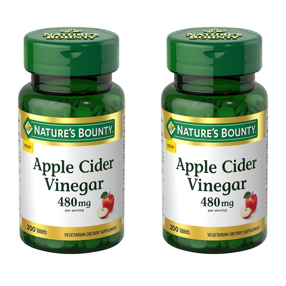 네이쳐스 바운티 <b>애플 사이다 비니거 240mg</b> x 200타블렛 2개 세트