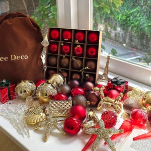 크리스마스트리 레드골드 오너먼트 트리 장식 소품 set