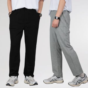 남자 트레이닝 바지 남성 세미 와이드 츄리닝바지