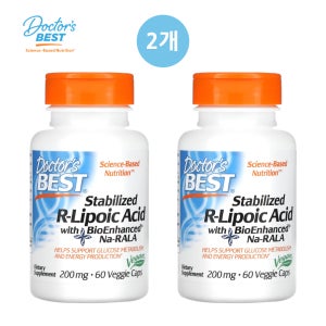 닥터스베스트 알리포산 200mg 알파리포산 R형 60캡슐 2병 R Lipoic Acid