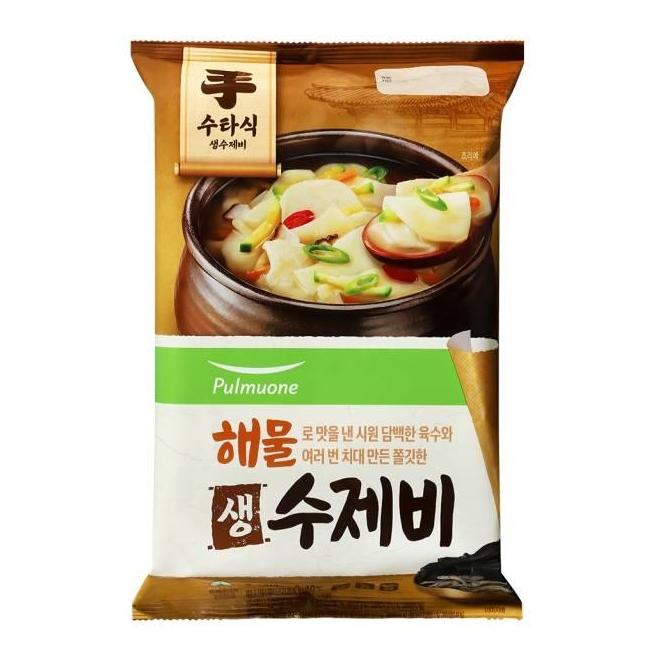 풀무원 별미 해물 생 수제비 2인 367g (367g) 홈파티 자취 여름 야식 간식