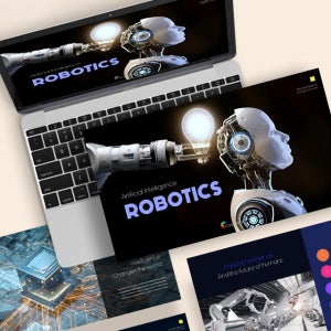 AI 로봇공학 파워포인트 PPT 템플릿 (과학, IT, 인공지능, 산업, 기술, 비즈니스, 미래)
