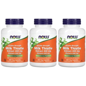 (아이허브) 나우푸드 3개X 2배강도 밀크시슬 추출물 300mg 베지 캡슐 200정 해외직구