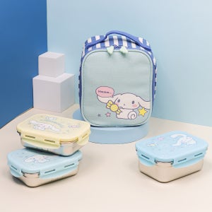 릴팡 산리오 시나모롤 카고 3단 스텐도시락 세트