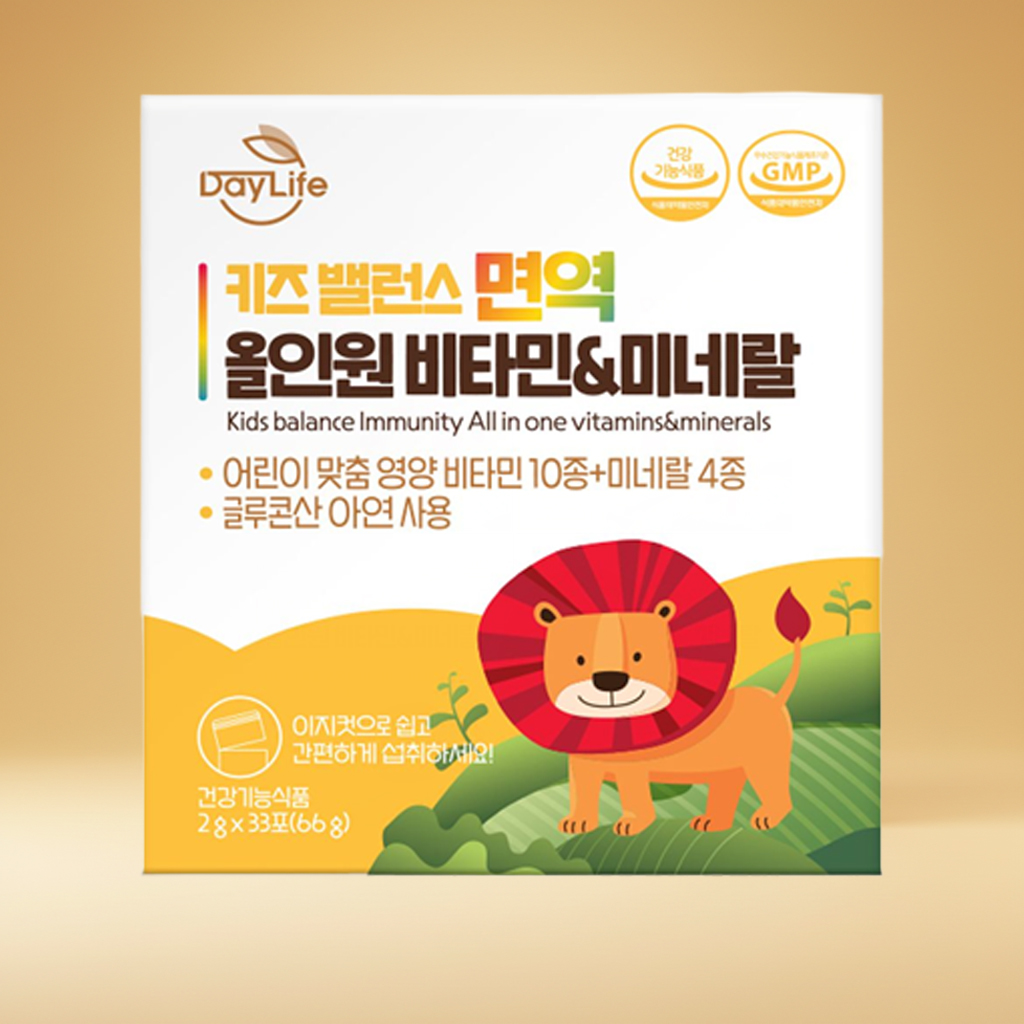 데이라이프 어린이 초등학생 아기 유아 키즈 면역 밸런스 비타민 미네랄 올인원 <b>종합 영양제</b>